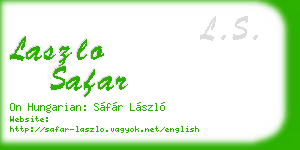 laszlo safar business card