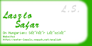 laszlo safar business card